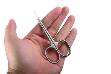 Профессиональные ножницы для ногтей и кутикулы, хирургические щипцы, серебристая сталь.