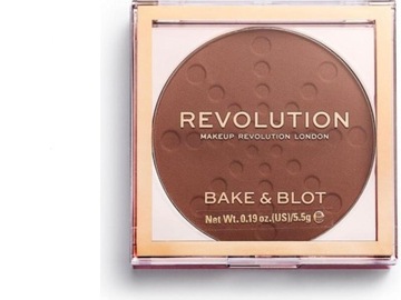 REVOLUTION Bake & Blot Puder prasowany Deep Dark 5.5g