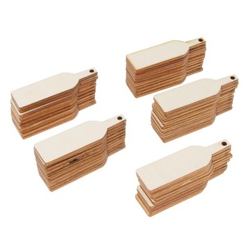 50 шт. пустая бутылка, деревянные жетоны, подарочные бирки, поделки