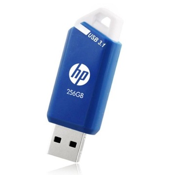 Оригинальный PenDrive HP x755w, 256 ГБ, USB 3.1, 75 МБ/с, синий, выдвижной