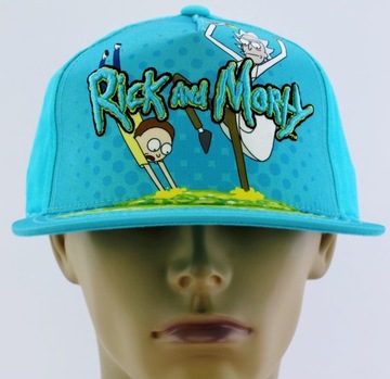 Czapka z prostym daszkiem męska Rick and Morty SNAPBACK 56-60cm niebieska