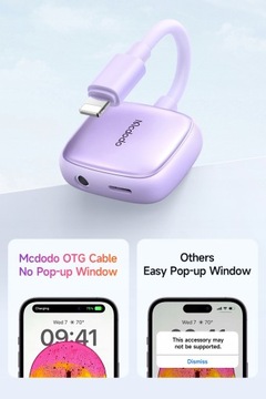АДАПТЕР MCDODO КАБЕЛЬ LIGHTNING MINI JACK 3,5 ММ ДЛЯ IPHONE 13 14
