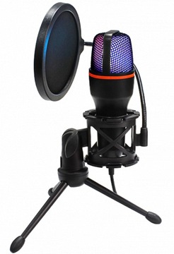 Микрофон для ПК, ЕМКОСТНЫЙ USB LED RGB