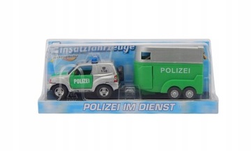 AUTO POLICJA Z PRZYCZEPĄ DLA KONI
