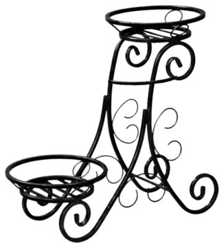 МЕТАЛЛИЧЕСКАЯ ПОДСТАВКА ДЛЯ ЦВЕТОВ ДЛЯ ДВУХ РАСТЕНИЙ - МЕДНАЯ ПАТИНА