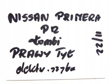 11/22 NISSAN PRIME P12 SVAZEK INS DVEŘE P.TYL
