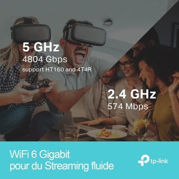 Двухдиапазонный гигабитный маршрутизатор Wi-Fi 6 TP-Link Archer AX73 AX5400