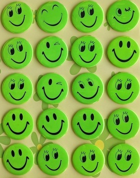 Светоотражающая кнопка, мусорный бак, светоотражающий значок с улыбкой