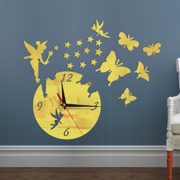 3D Stereo Wall Clock Mirror Sticker DIY Fashi