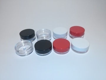 Контейнеры, баночки, 3мл, 50шт, белая крышка