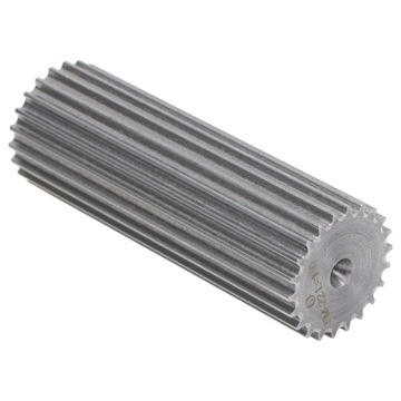 Wałek zębaty HTD 5M z22 L100 stal c45, nakiełki