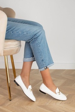 МОКАСИНЫ, ЧЕРНЫЕ ТУФЛИ, ЦЕПЬ, ЭКО-КОЖА 38