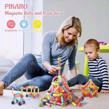 БОЛЬШИЕ МАГНИТНЫЕ КОНСТРУКЦИОННЫЕ БЛОКИ XXL 84 шт.