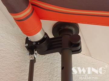 ЗАЖИМНАЯ ТАРИЗА ДЛЯ БАЛКОНА ТЕРРАСЫ LED 200см ЧЕРНЫЕ/ОРАНЖЕВЫЕ ПОЛОСКИ