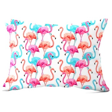 Poszewka 50x70 100% naturalna BAWEŁNA na poduszkę Flamingi