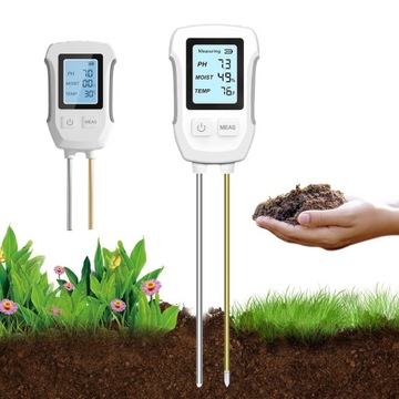 Dirvožemio rūgščių matuoklis testeris pagrindas dirvožemio ph 3prieš1 skaitiklis temperatūra drėgmė