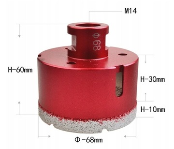 Набор из 5 коронок, насадок 6-68 мм, алмазная кольцевая пила Adapte M14 ИЗ ПОЛЬШИ