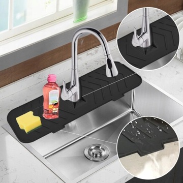 2x Silicone Faucet Drain Pad Pool Splash Pad