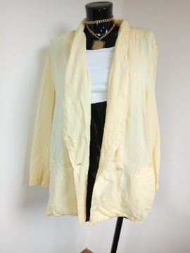 ELLEN FIGG vintage żółta marynarka żakiet L XL 40 modna oversize streetwear