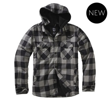 Kurtka Brandit Lumberjacket hooded black/charcoal 4XL