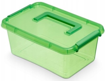 PUDEŁKO POJEMNIK ORGANIZER Z RĄCZKĄ 4,5 l zielony