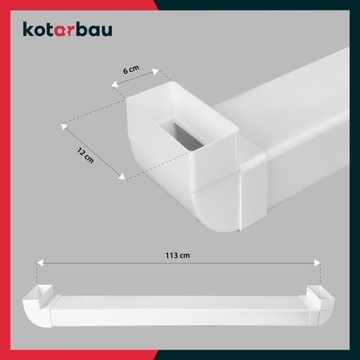 ТВ-КАНАЛ ПЛОСКИЙ ТВ-КАБЕЛЬНЫЙ ВВОД 120x60 мм ДЛЯ СКРЫТОГО МОНТАЖА