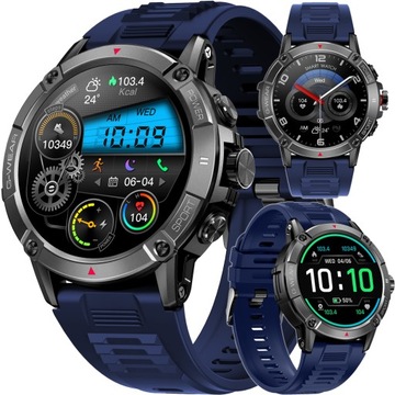 SMARTWATCH MĘSKI WODOODPORNY KARDIOWATCH MENU PL
