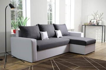 Narożnik na sprężynach funkcja spania sofa kanapa