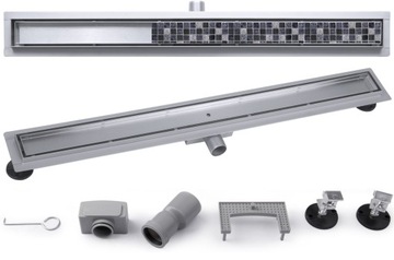 ЛИНЕЙНЫЙ СЛИВ ПОД ПЛИТКУ 70см НИЗКАЯ 52 мм