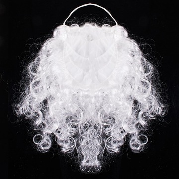 ГУСТАЯ БЕЛАЯ БОРОДА САНТЫ, ДЛИННАЯ 50 СМ.