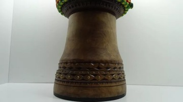 БАРАБАН DJEMBE 13 ДЮЙМОВ/62 СМ МАСТЕРСКАЯ РУЧНОЙ РАБОТЫ МАРИУШ РАННИ + КОРПУС