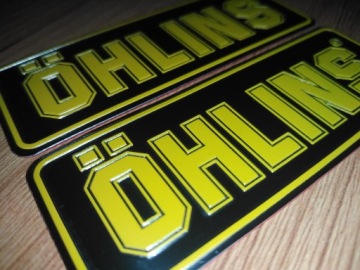 Наклейка EMBLEMAT Ohlins на рычаги OHLINS 3D Alu 8x3cm 2шт BMW Triumph Подарок