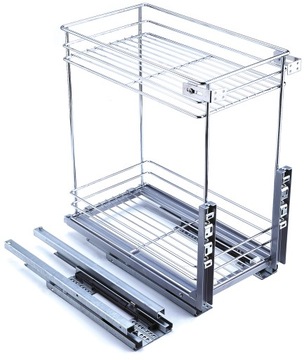 KOSZ CARGO 40 TMY CHROM CICHY DOMYK 400 MM REGULACJA 3D - 2 PÓŁKI