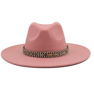 Jesienno-zimowa m ska fedoras damski filcowy kapel