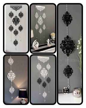 Zawieszka firana woal ornament z koralikami RABAT!!!! 125 cm