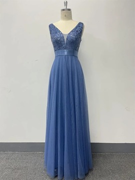 Suknia wieczorowa elegancka druhna bal studniówka wesele tiul cekiny 42 XL