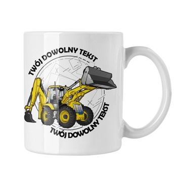 KUBEK UPOMINEK PREZENT KOPARKA WŁASNY NAPIS