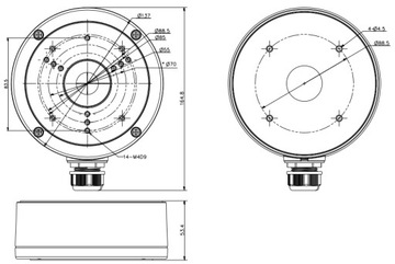 АДАПТЕР МОНТАЖНОЙ КОРОБКИ HIKVISION DS-1280ZJ-S