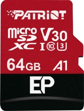 Patriot Karta microSDXC 64GB V30 Micro SD XC