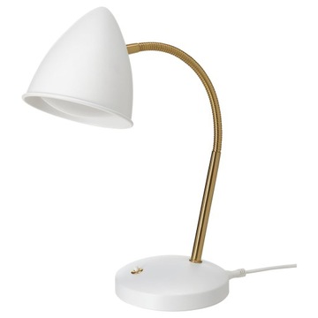 IKEA ISNALEN Lampa biurkowa LED biały mosiądz 2W