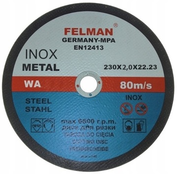 ДИСКИ РЕЖНЫЕ ПО МЕТАЛЛУ INOX 230X1,8мм PROFI PROFESIONAL X10 ШТ.