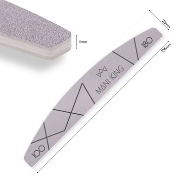 Одноразовая пилочка для ногтей Crescent Boat 100/180 HQ Mani King 1шт