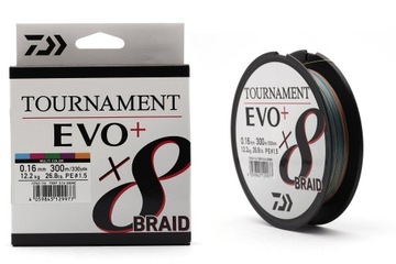 PLECIONKA DAIWA TOURNAMENT 8X EVO+ 300m-0,12mm