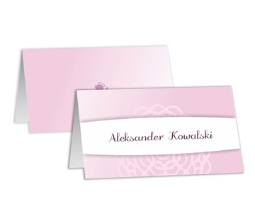 WINIETKI DLA GOŚCI personalizowane WIZYTÓWKI NA STÓŁ CHRZEST szablony