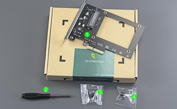 GLOTRENDS PU11 Adapter U.2 na PCIe 4.0 X4 dla 2,5-calowych dysków U.2 SSD
