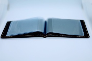 Папка для документов, визитница, коричневая кожа EstetiK