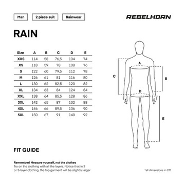 ДОЖДЕВОЙ КОСТЮМ 2 ПРЕДМЕТА. REBELHORN RAIN BLACK XL QUAD TOURIST