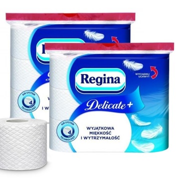 Papier Toaletowy Regina Delicatis 4 Warstwy Miękki Wydajny 9 Rolek x PAKIET