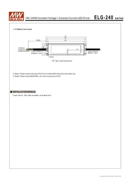 Блок питания Mean Well LED 24В 240Вт ELG-240-24 A 3Y