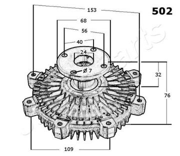 SPOJKA VISKO SPOJKA VENTILÁTOR VC-502 JAPANPARTS